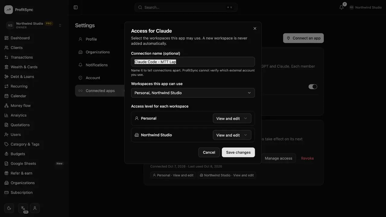 Connect ChatGPT & Claude — step 3: Approve access