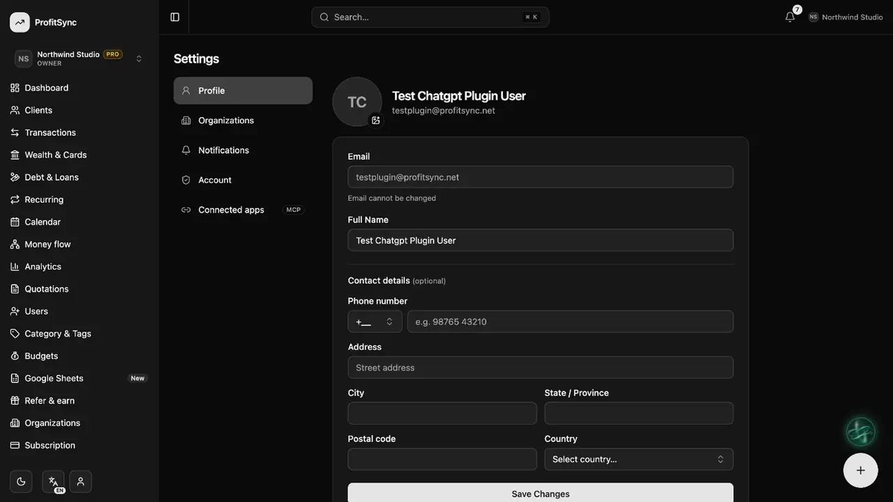 Settings & profile — step 2: Edit your profile
